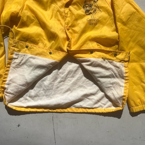 Men's Vintage El Camino Band Windbreaker Yellow Spell-Out S Oceanside 80s USA - Picture 10 of 15